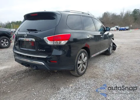 2014 Nissan Pathfinder Platinum z USA, uszkodzony, nr VIN 5N1AR2MNXEC680390